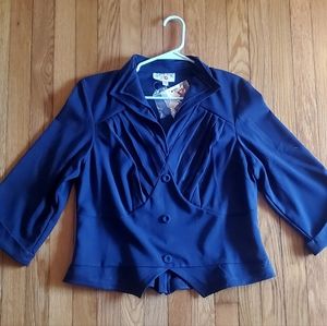 Retro pinup swing top navy blue Miss Candy floss 3XL